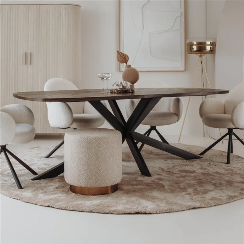 Silvi Eetkamertafel olijfbruin 220 cm Fabrieksprijs